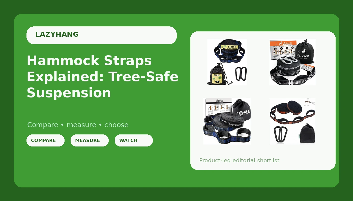 Hammock Straps Explained: Tree-Safe Suspension - LazyHang review with measurements and honest opinion