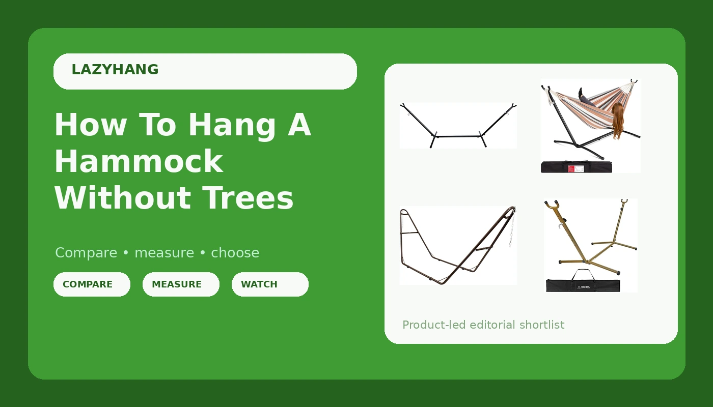 How To Hang A Hammock Without Trees - LazyHang review with measurements and honest opinion