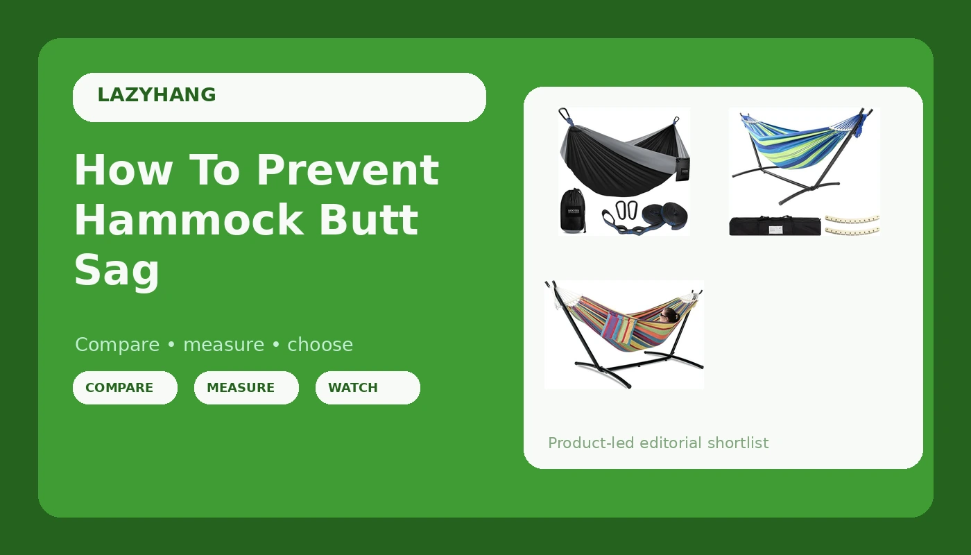 How To Prevent Hammock Butt Sag - LazyHang review with measurements and honest opinion