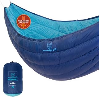 Chill Gorilla Hammock Underquilt. Lightweight Camping Quilt. Hammock Camping Accessories. Blue