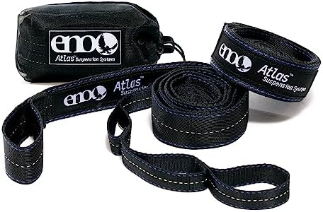 ENO Atlas Suspension System - Tree Strap for Hammock - Accessories for Camping, Hiking, and Backpacking - Black/Royal