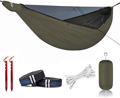 Onewind 11ft Ultralight Camping Hammock with Mosquito Net and Ridgeline