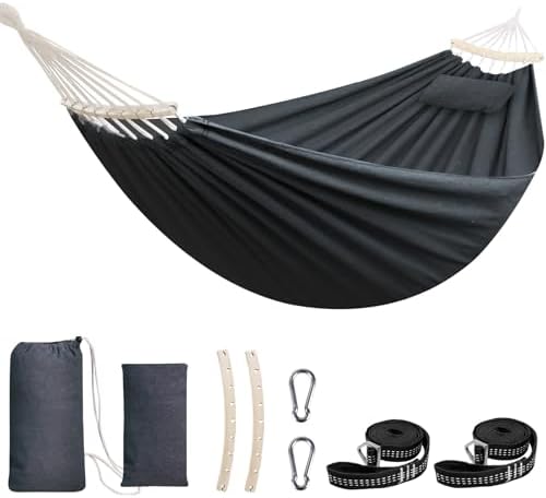 Chihee Cotton Hammock 8.9x4.9ft Holds Up to 660lbs Prevents Side-Tipping