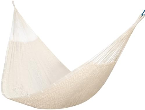 PNAEUT Handwoven Rope Mayan Hammock for Outside, 600 lbs Capacity