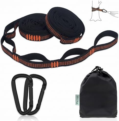 Hammock Tree Straps Tree Swing Straps Kit Best 9.2 FT Holds 1320 LBS 14+1 Adjusting Ring Straps Suitable for All hammocks