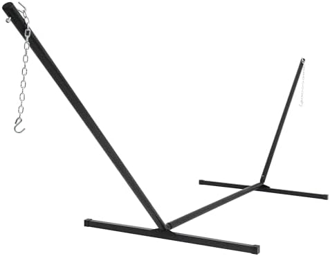 Lazy Daze Heavy Duty 15 Ft Hammock Stand with Hooks and Chains for Outdoor