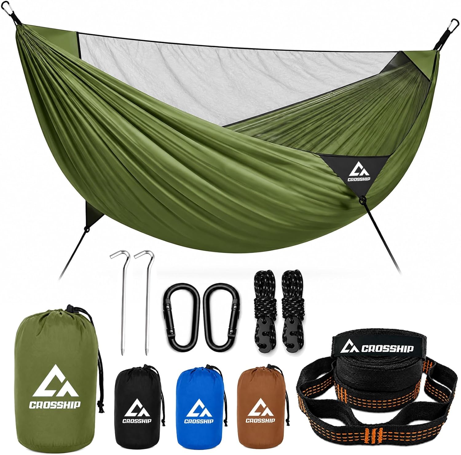 Camping Hammock with Mosquito Net - 500lbs Portable Hammock