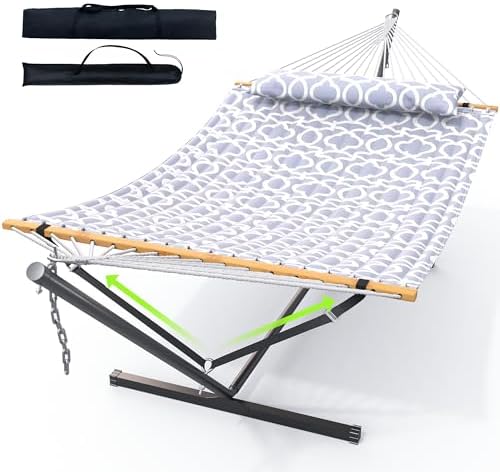 ANAGOO Double Hammock with Stand, 500 lbs Heavy Duty Outdoor